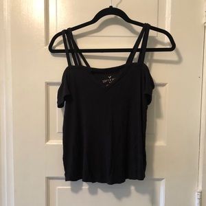 Ribbed Off The Shoulder Top